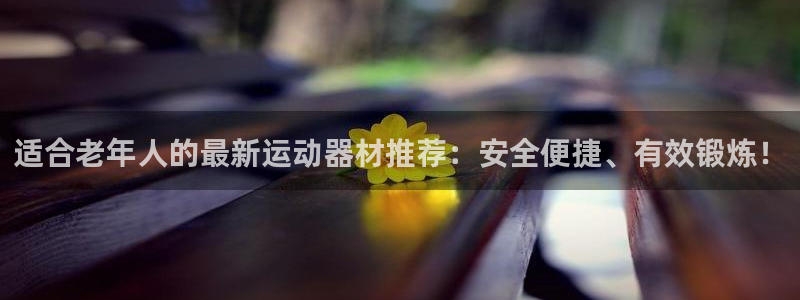 凯捷体育平台注册：适合老年人的最新运动器材推荐：安全